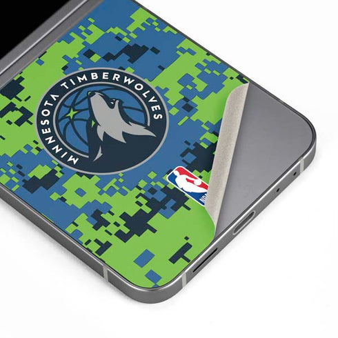NBA Minnesota Timberwolves Digi Camo Galaxy Z Flip6 Skin